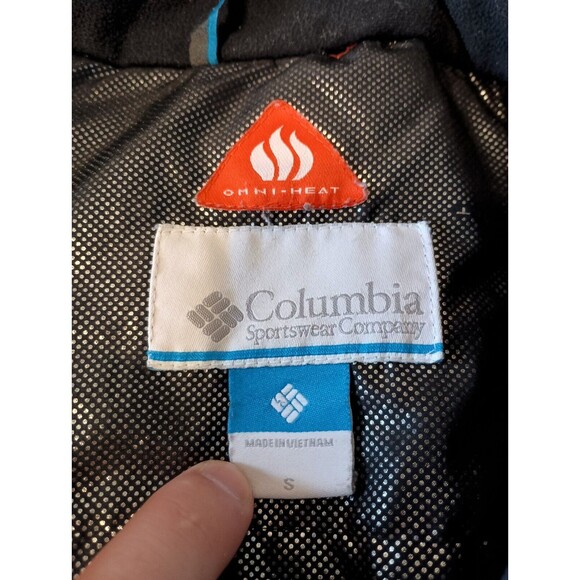 Columbia Tipton Peak Jacket Mens Small Gray Black Omni Heat Shield Waterproof - Picture 2 of 14